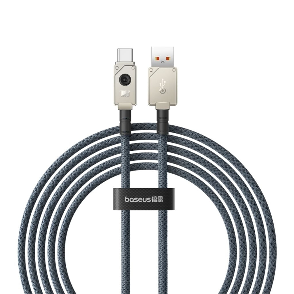 Baseus snabbladdningskabel USB-A till USB-C, 100W, 480mbps, 2m - Vit