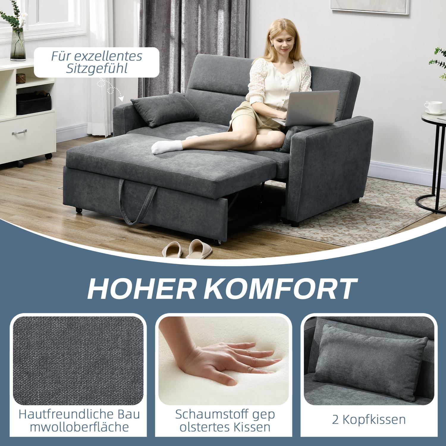 Bäddsoffa, sammetslook, justerbart ryggstöd, 2-sits