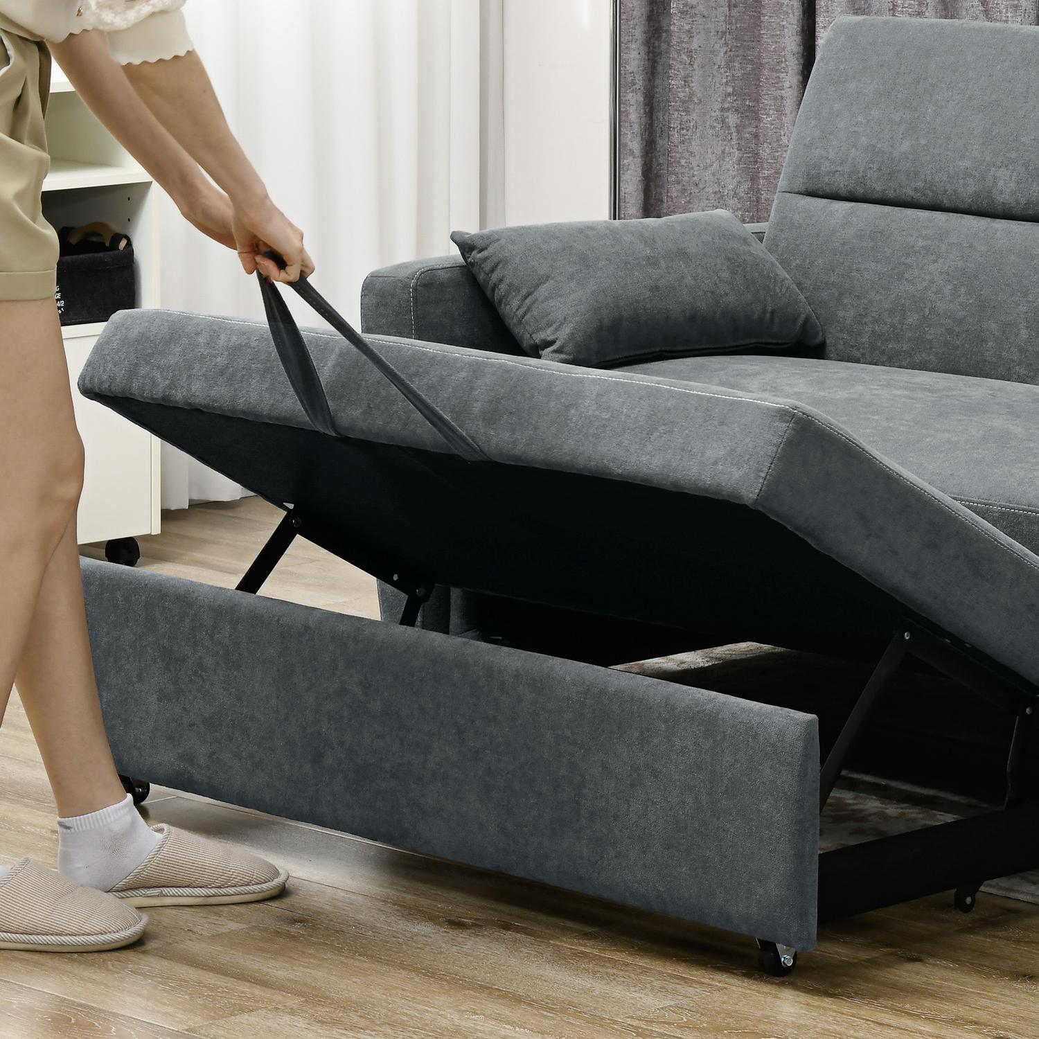 Bäddsoffa, sammetslook, justerbart ryggstöd, 2-sits