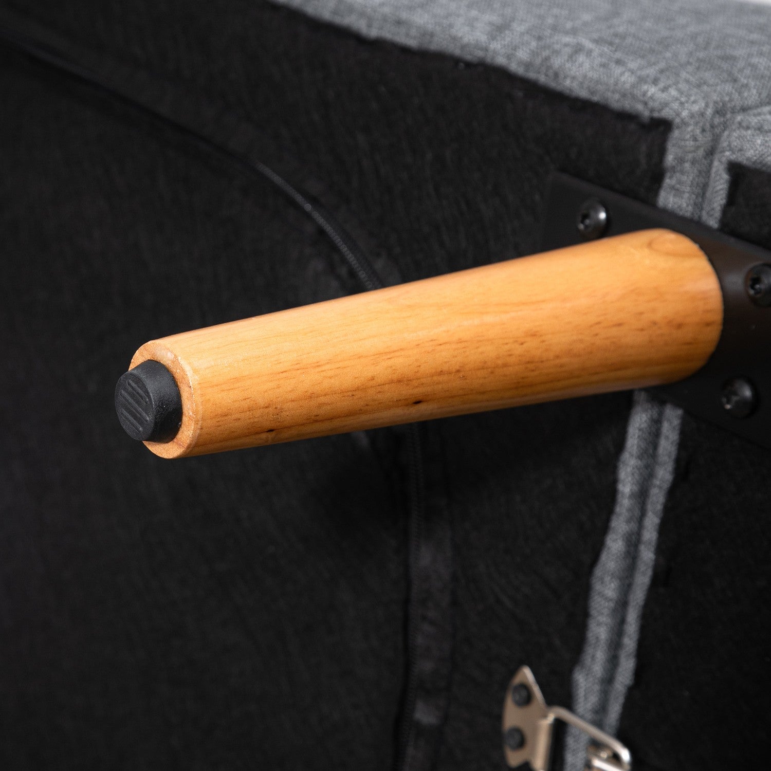 Hopfällbar bäddsoffa, 2-sits, grå linneliknande tyg