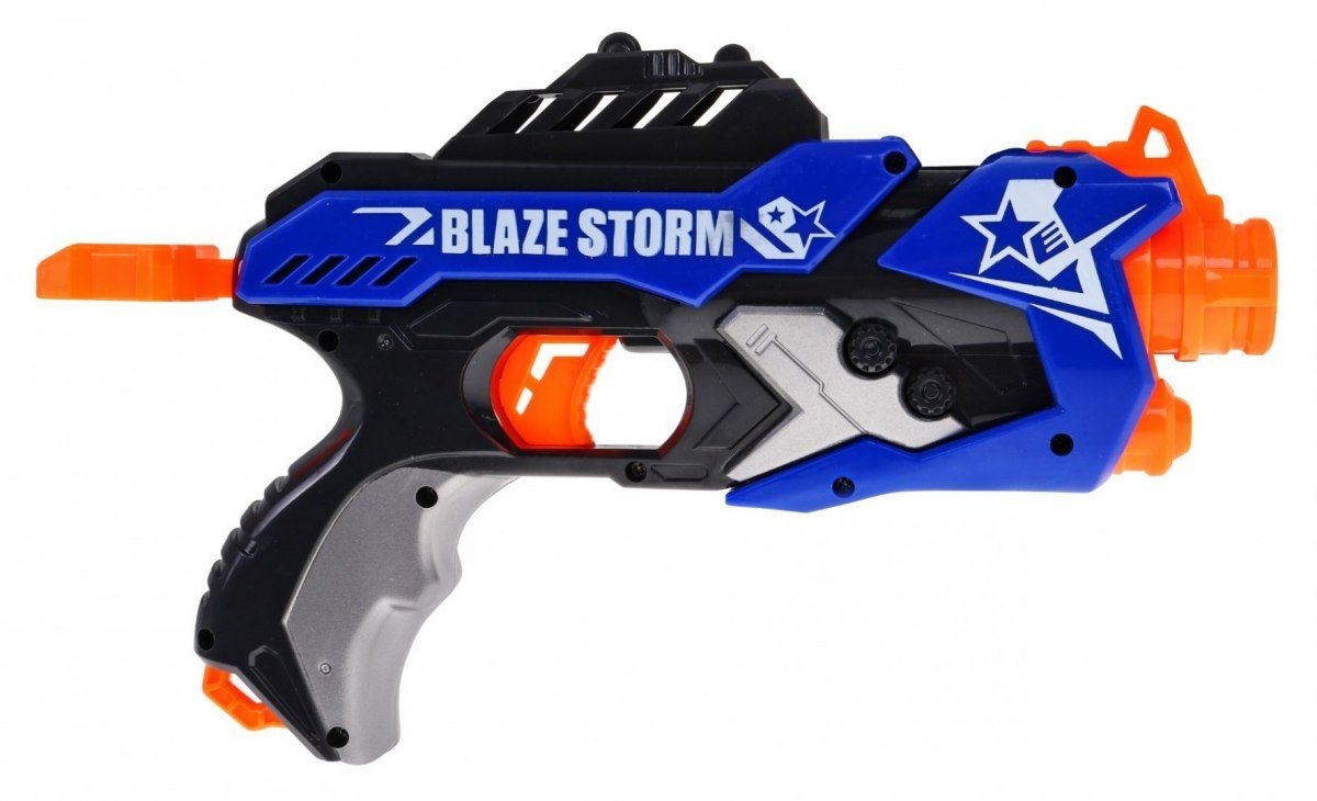 Blaze Storm Blue Pistol med 5 skumkuler, ingen batterier nødvendig