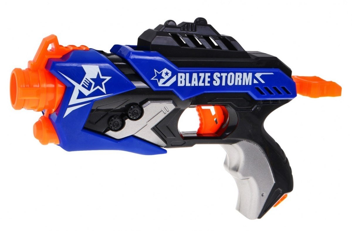 Blaze Storm Blue Pistol med 5 skumkuler, ingen batterier nødvendig