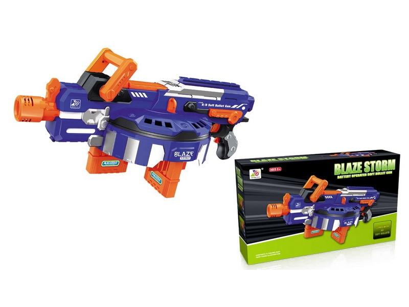 Blaze Storm Toy Rifle med 4 magasiner og 60 myke kuler