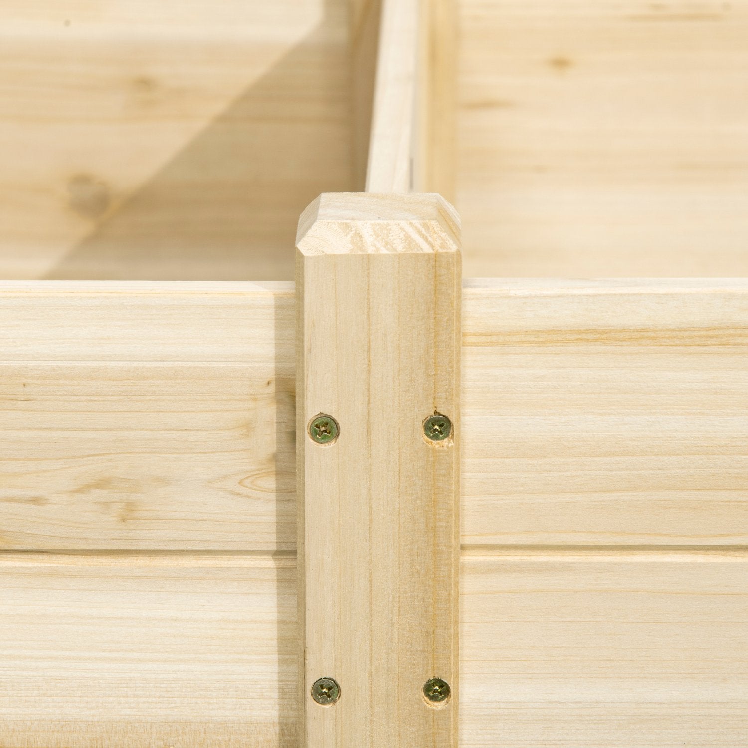 Blommalåda i trä med två sektioner för växter, 244x61,5x27cm