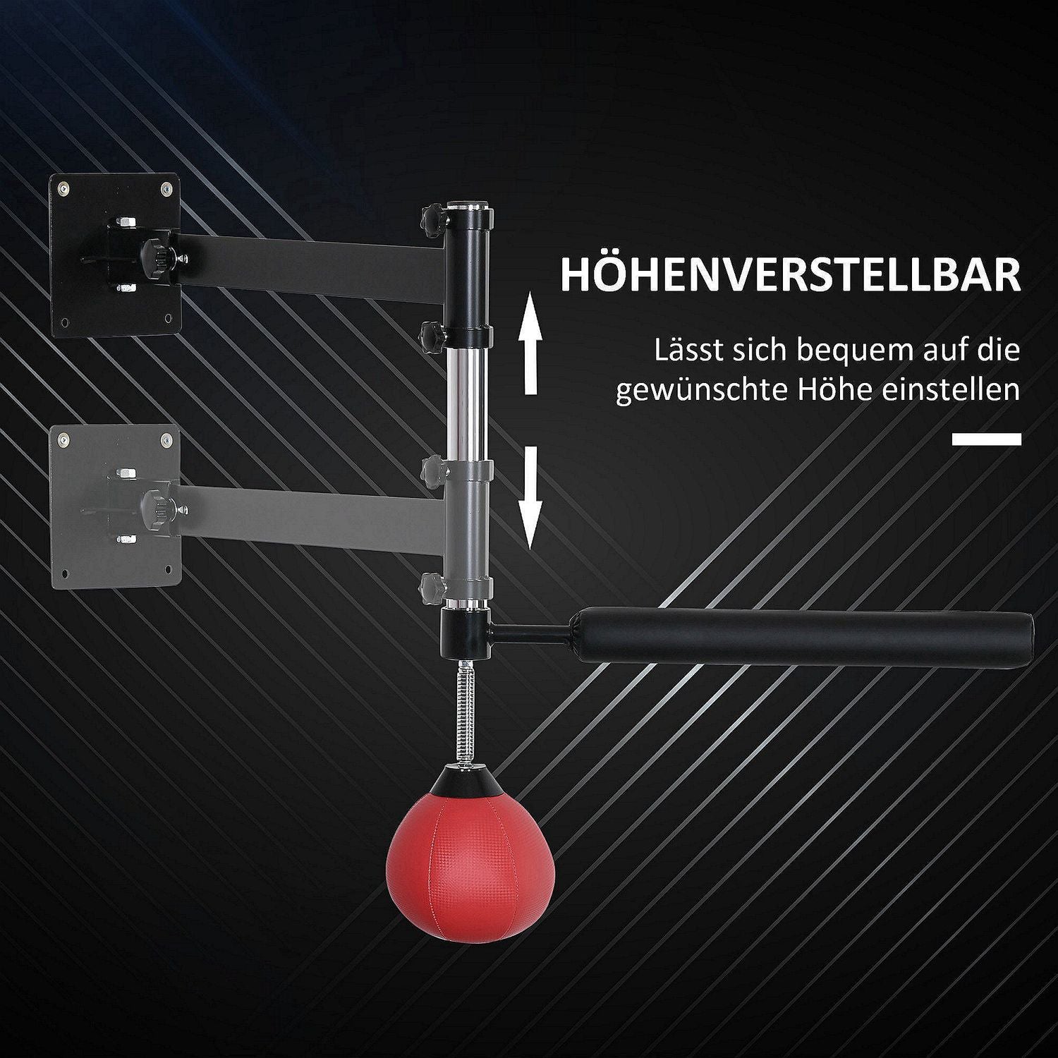 Boxningsram med vikbar reflexstång, höjdjusterbar
