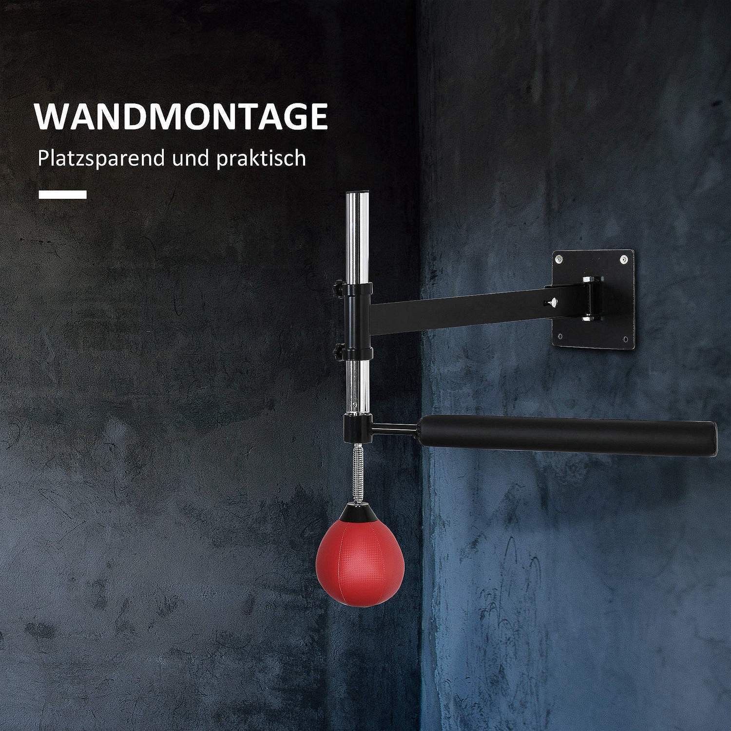 Boxningsram med vikbar reflexstång, höjdjusterbar