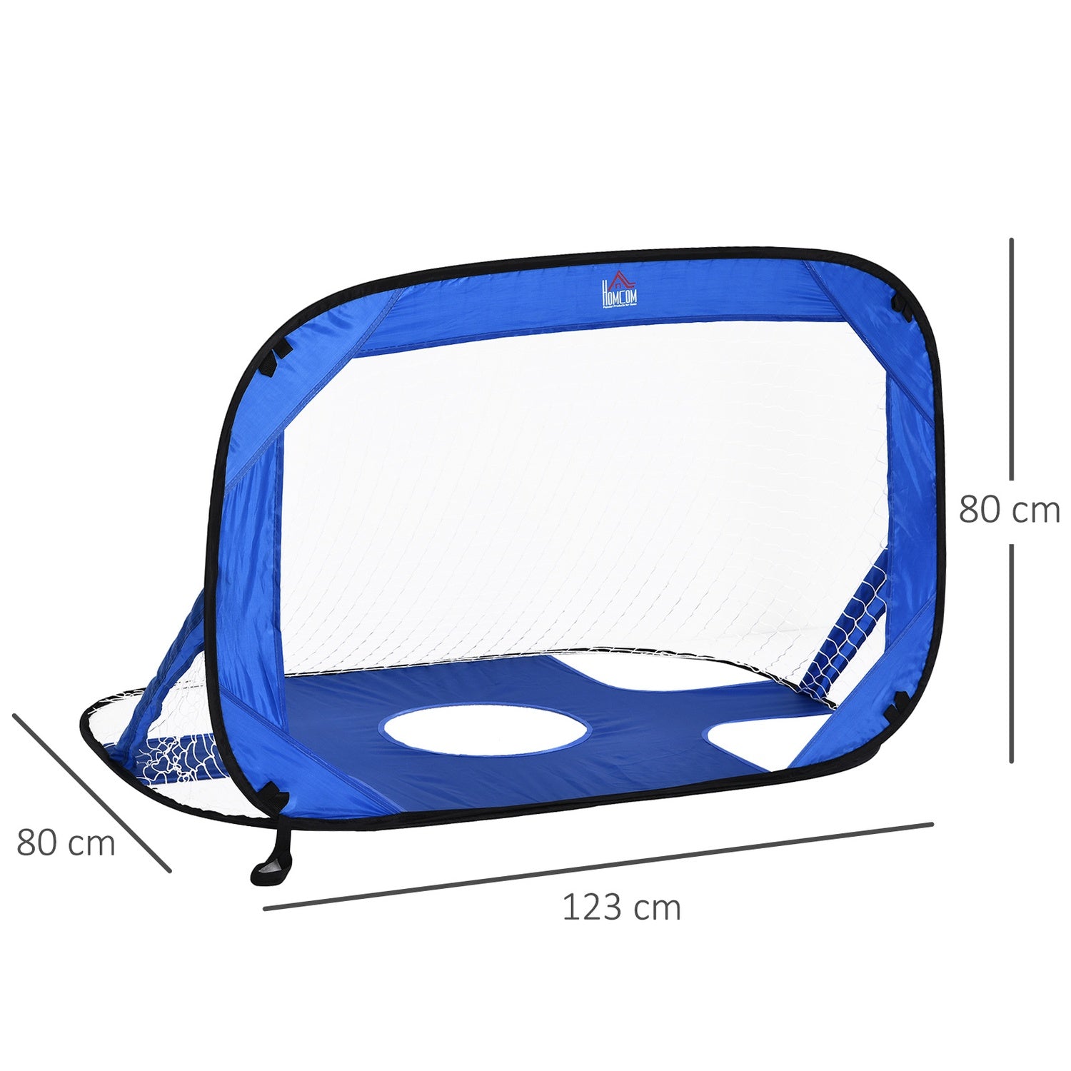 Bärbara pop-up fotbollsmål, set med 2, hopfällbara, 123x80 cm