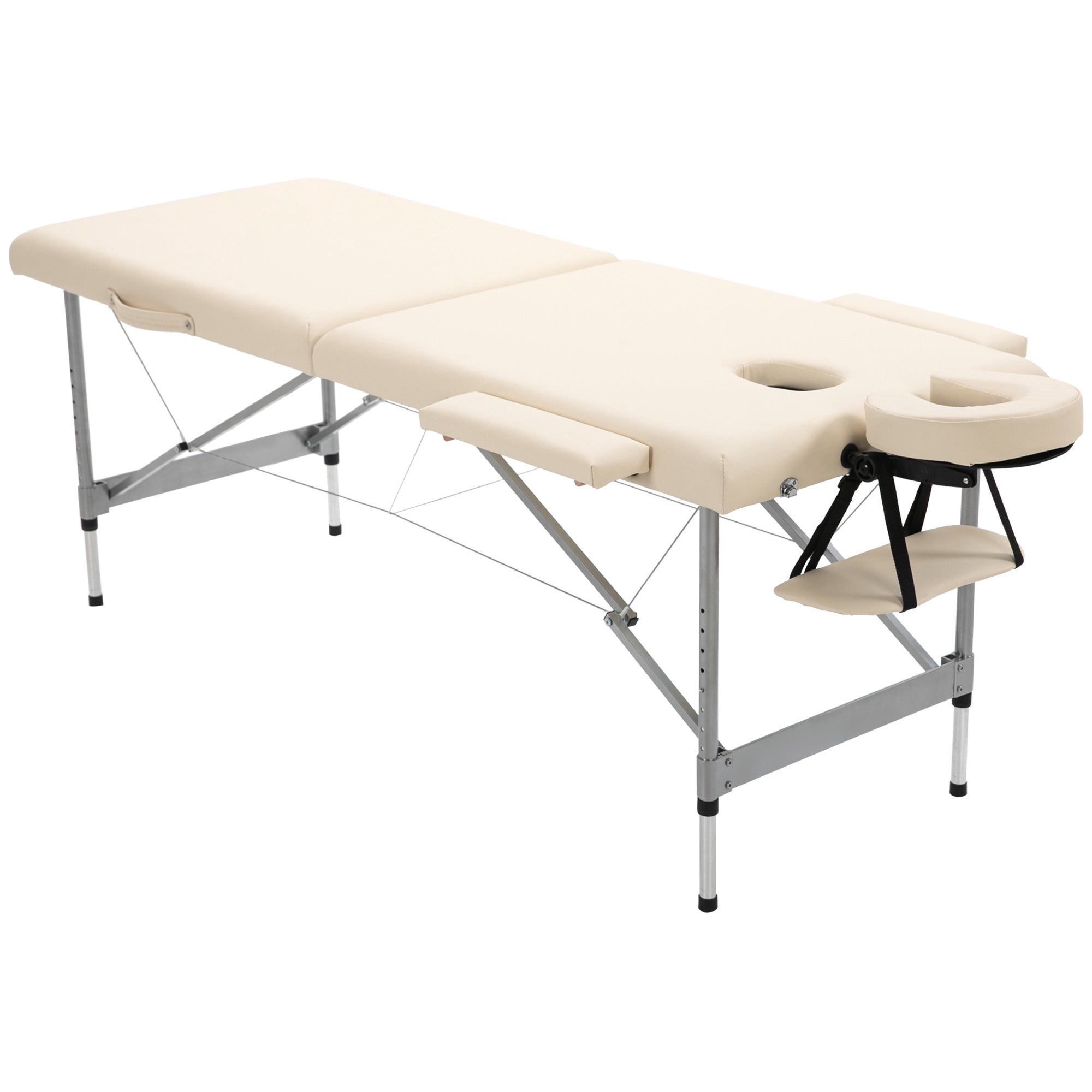 Bärbar hopfällbar massagebänk med ansiktsvagga, 186x71x83 cm
