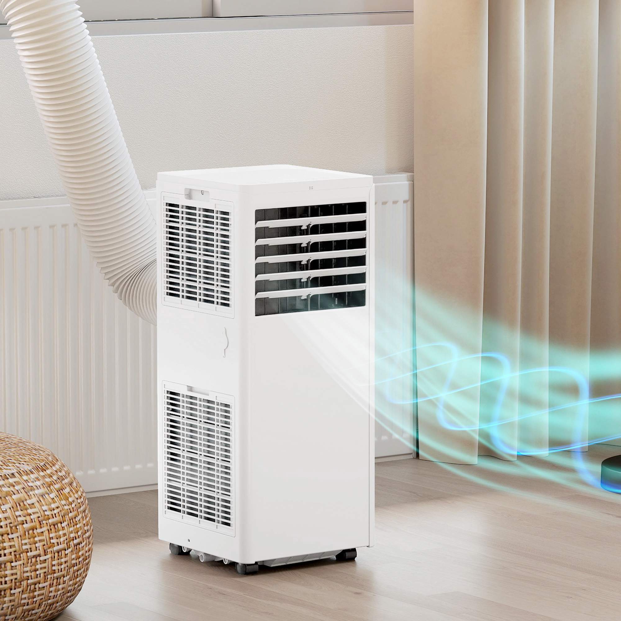 Bärbar luftkonditionering 9000 BTU, 4-i-1-kylenhet