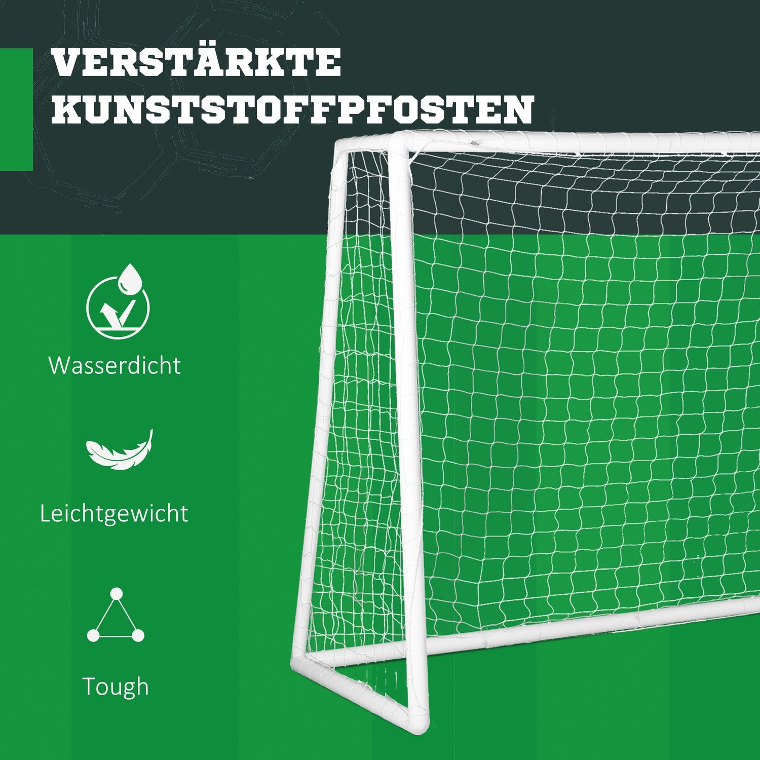 Bärbart fotbollsmål för trädgården – väderbeständig, enkel installation