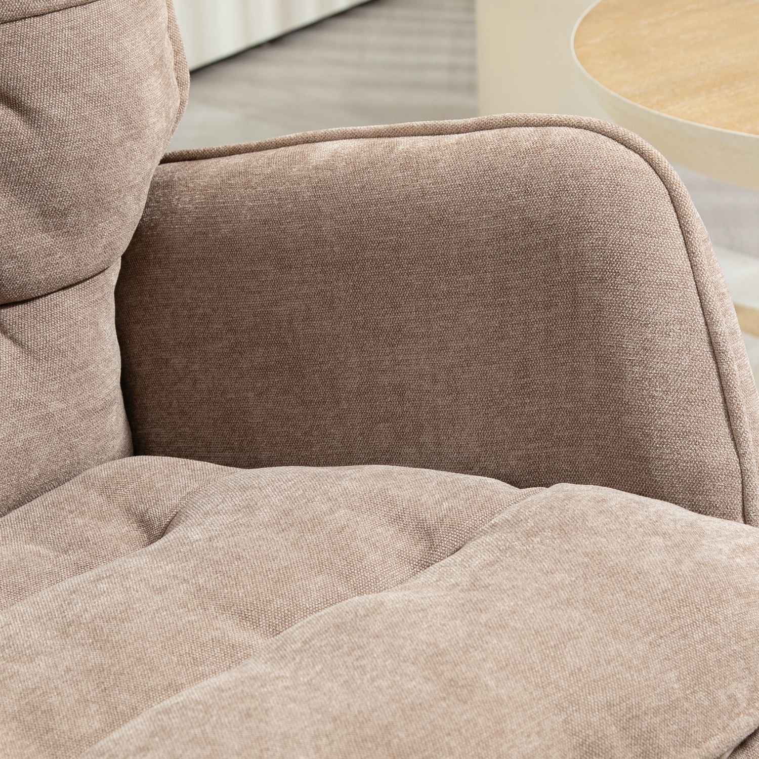 Brun fåtölj – Chenille Look, 120 kg Capacity Rocker