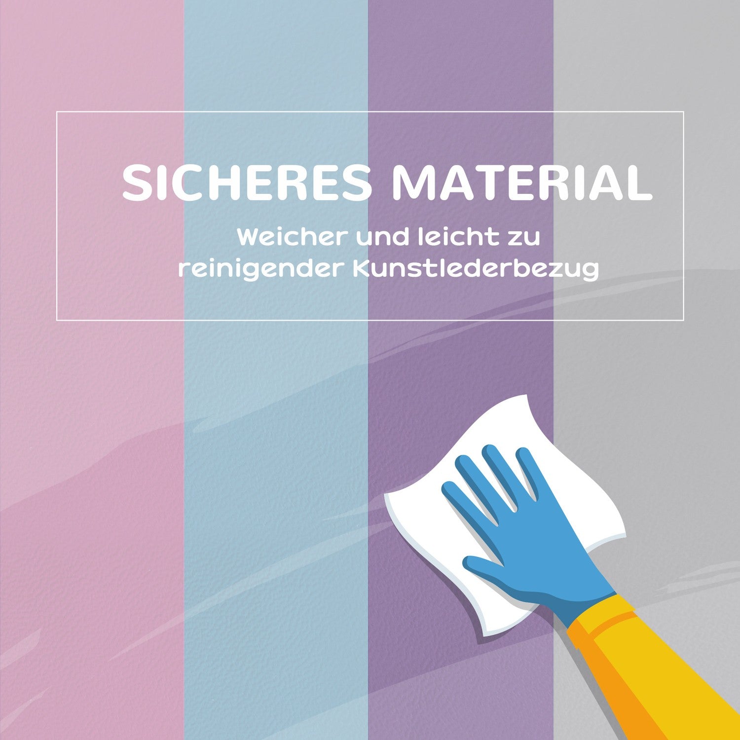 Byggklossar i mjukt konstläderskum för småbarn, 7-delat set