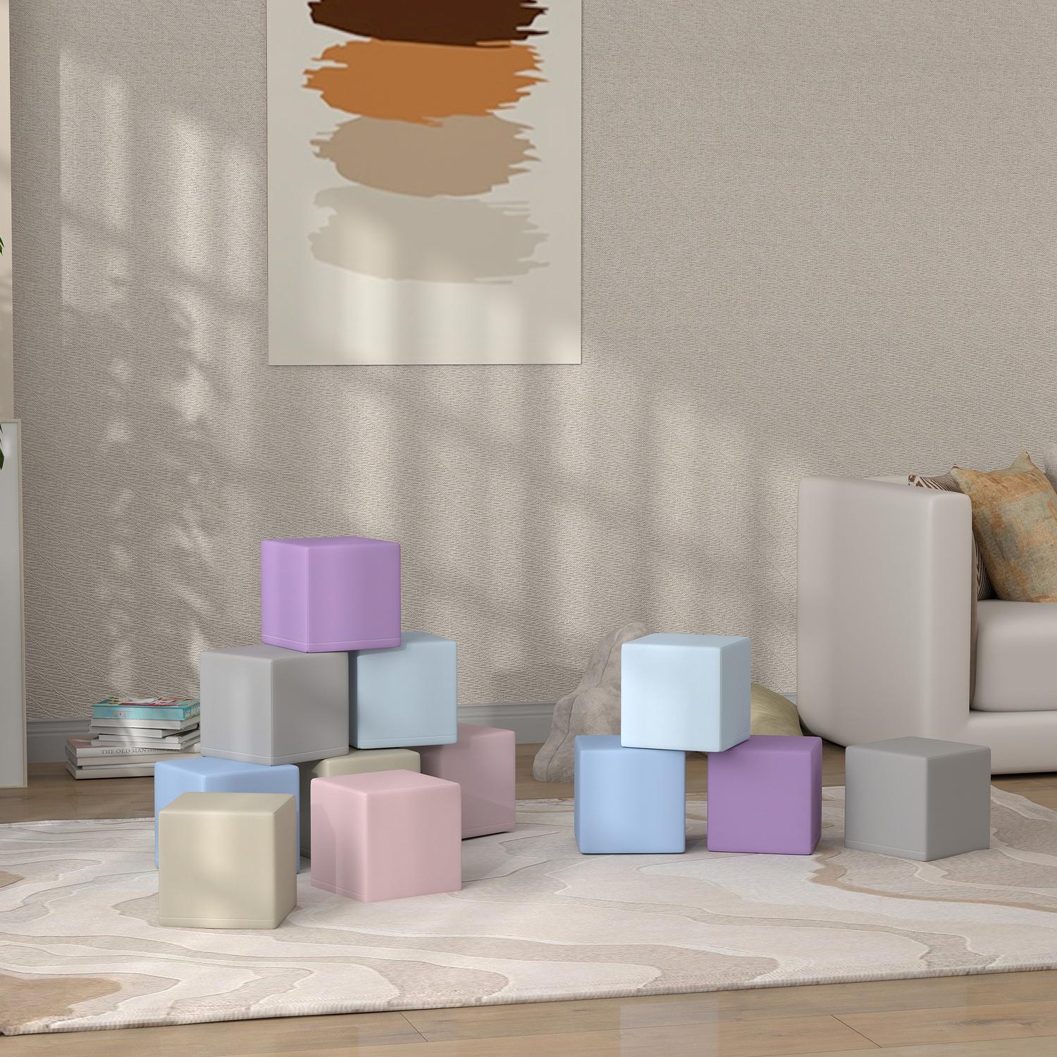 Byggklossar i mjukt skum – 12 gigantiska delar för småbarn