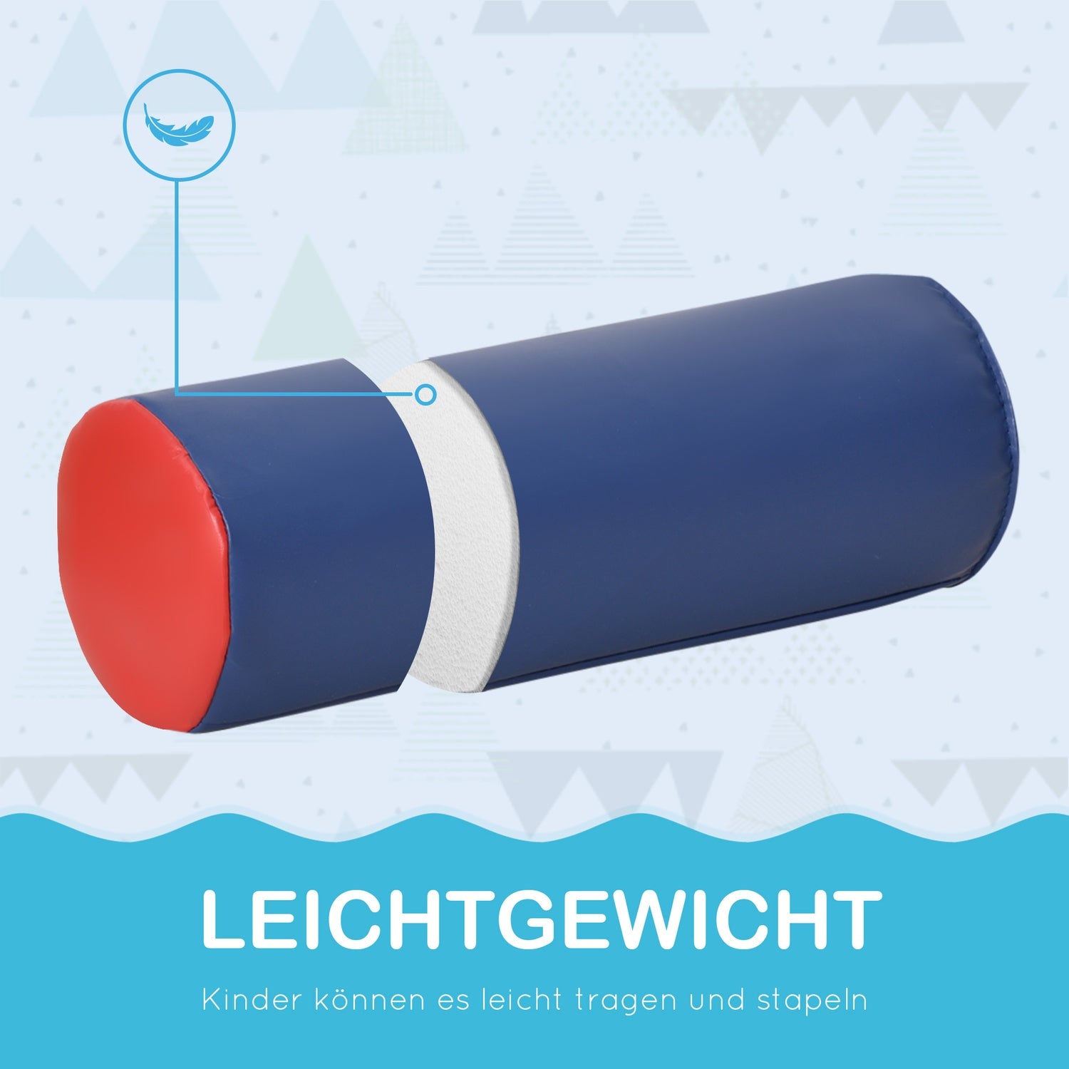 Byggklossar i mjukt skum – 7 st, färgglada, leksäkra