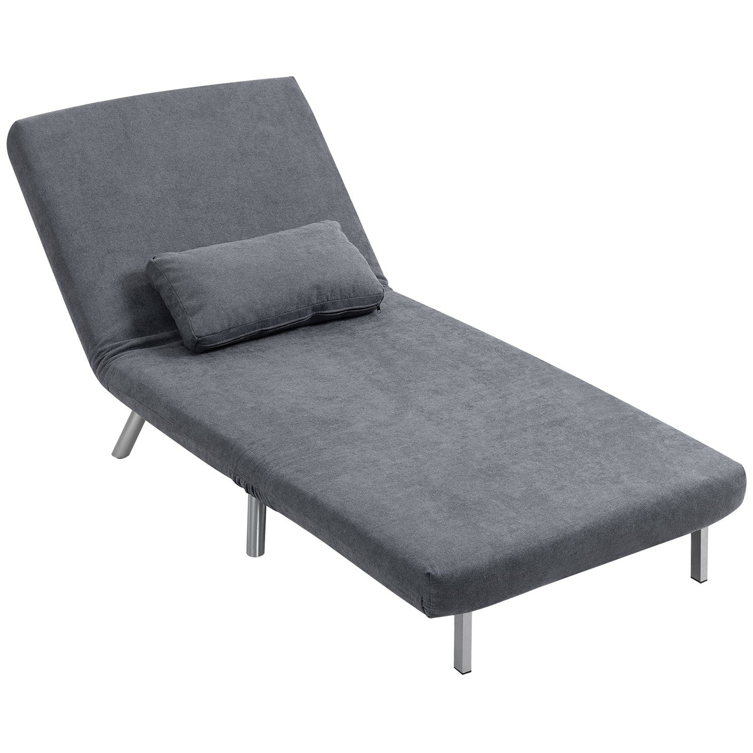 Cabriolet sovstol med dyna, mörkgrå tyg