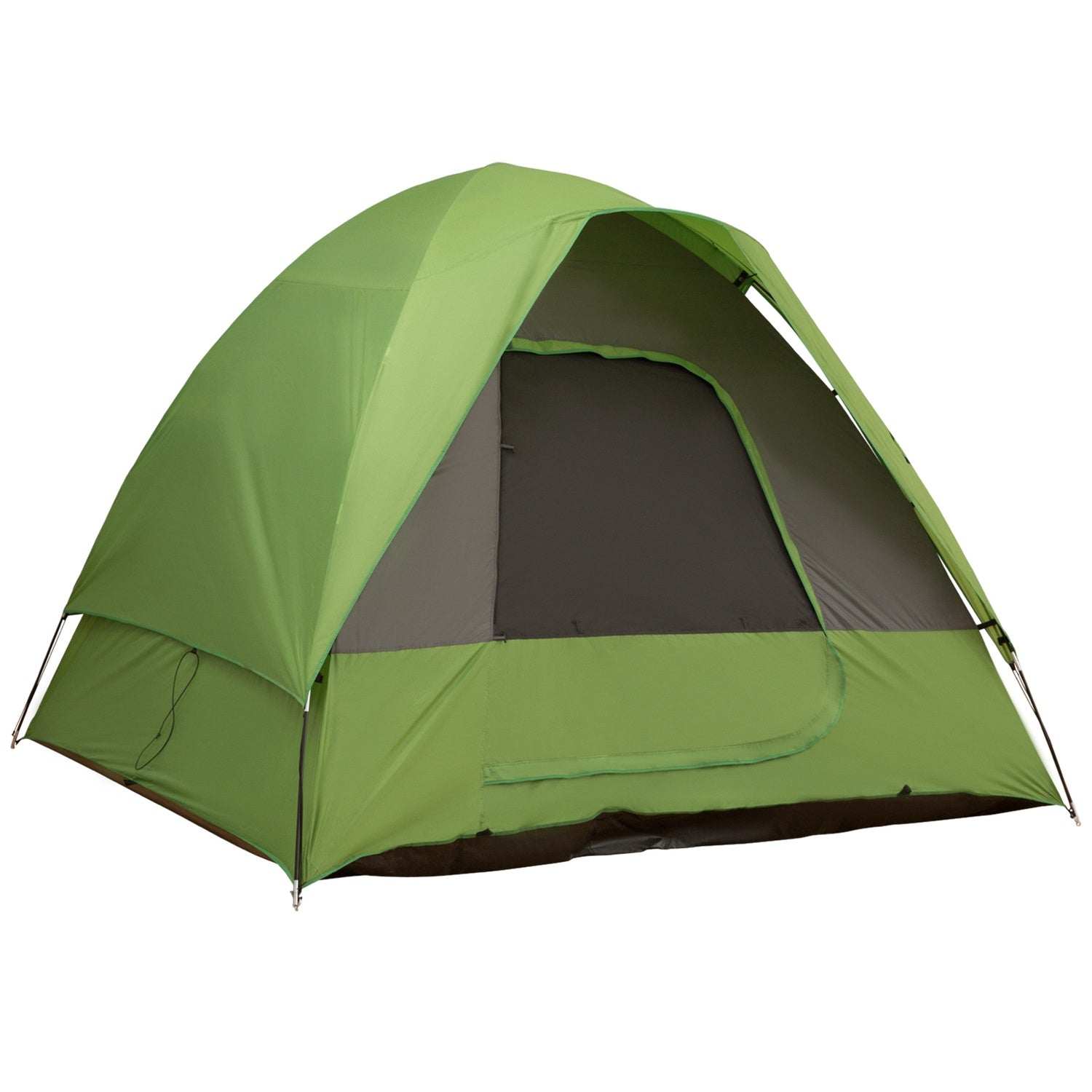 Campingtält för 4-5 personer, glasfiberpolyester, grönt