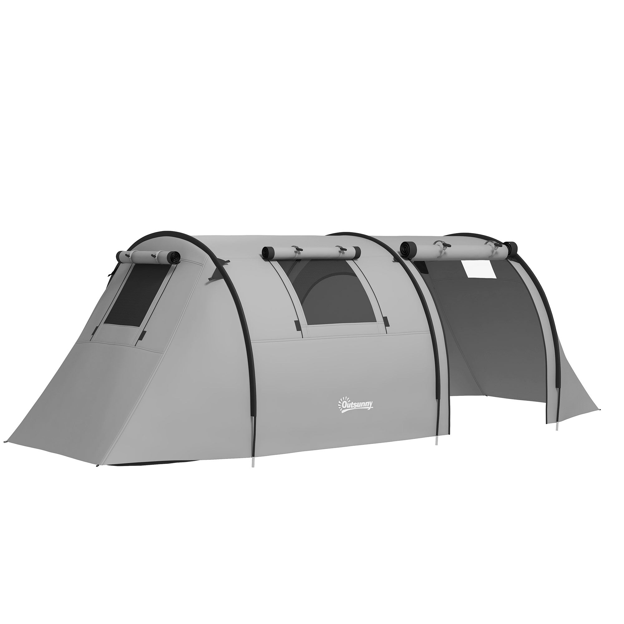 Campingtält för 4 personer, vattentätt, design med 2 rum