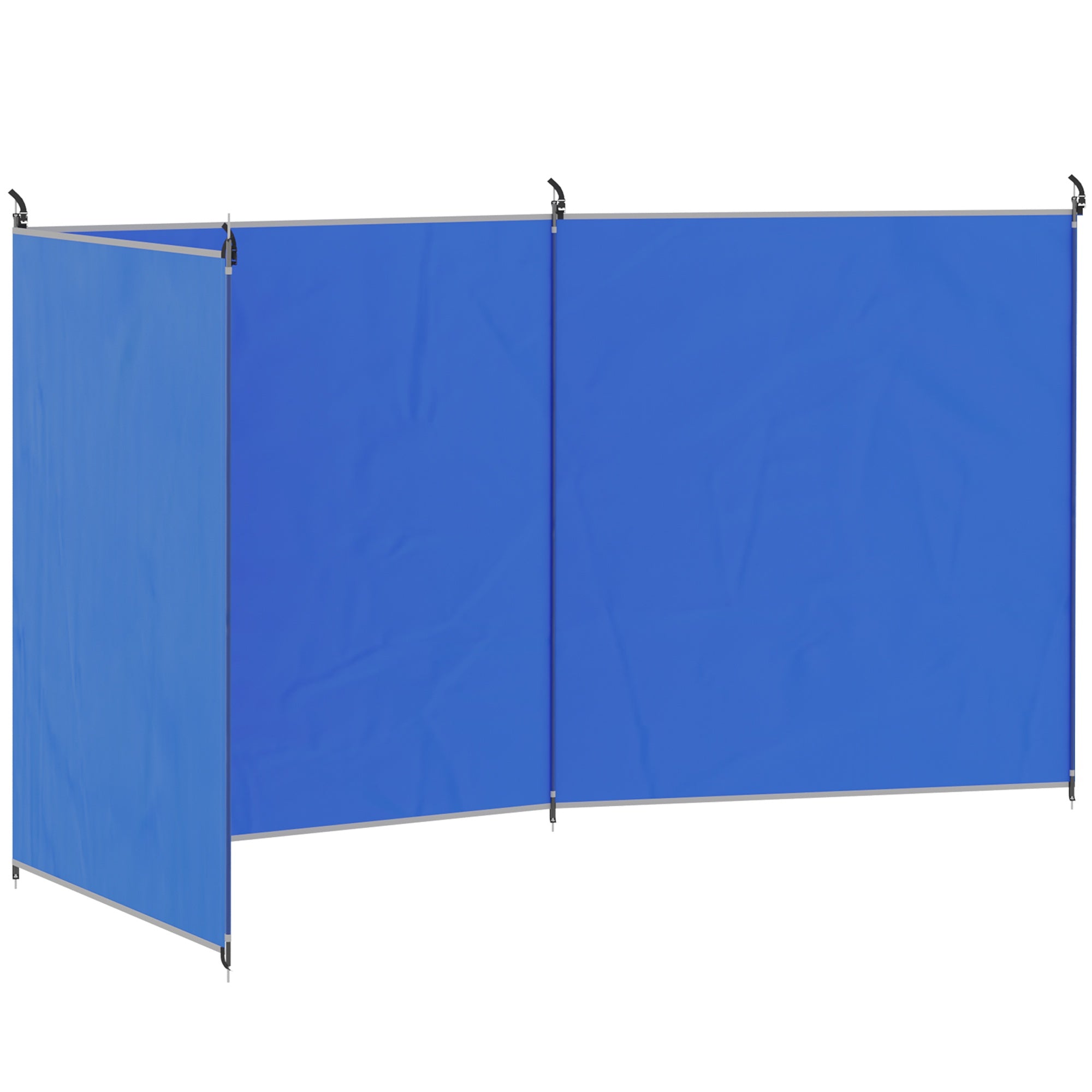 Campingvindskydd 540x150 cm med stålstänger och väska
