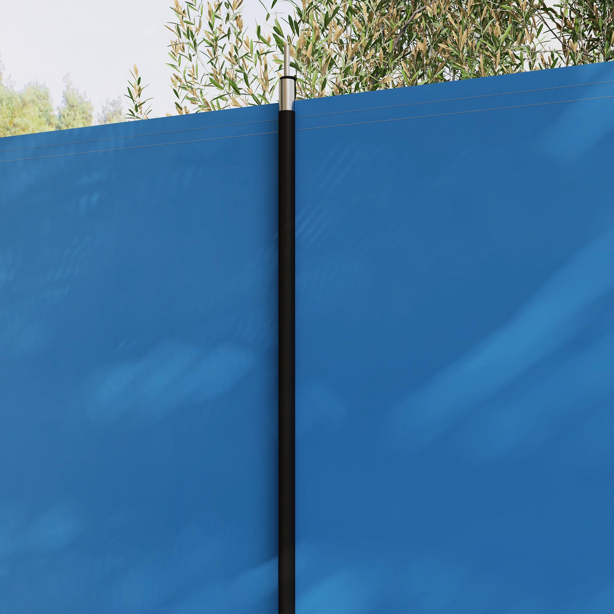 Campingvindskydd 540x150 cm med stålstänger och väska
