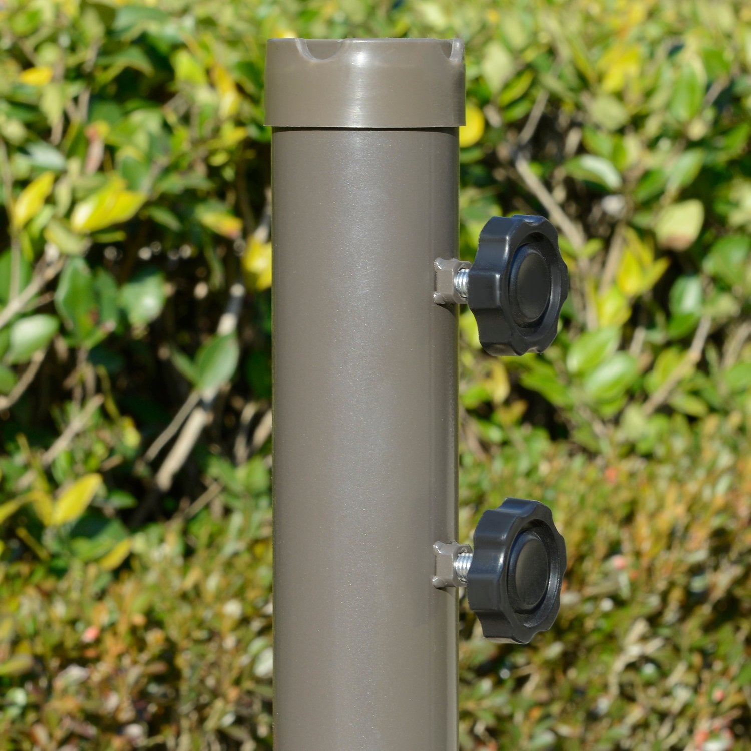 Cantilever parasoll, 2,67m, dubbeltak, polyestergrå