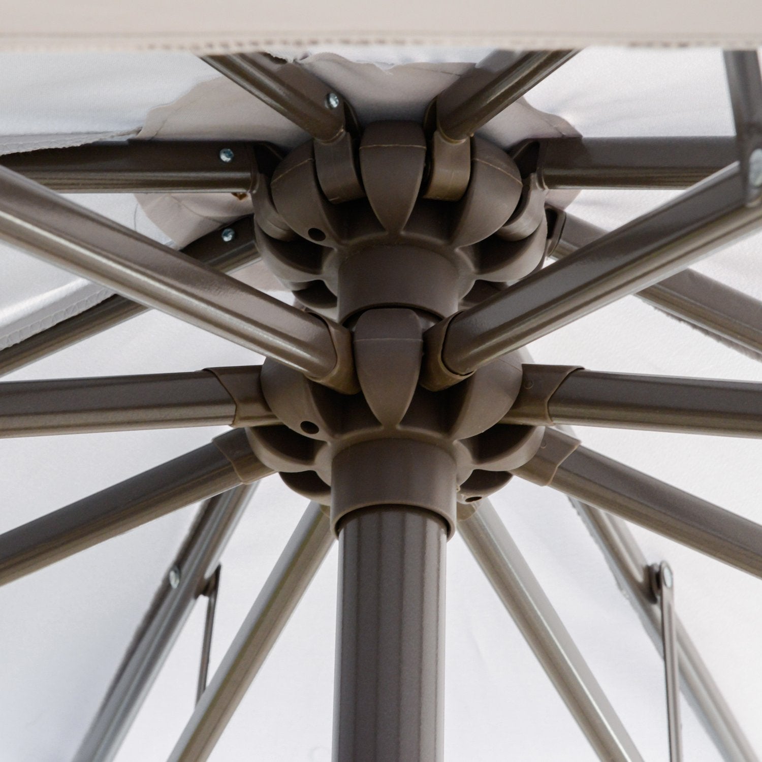 Cantilever parasoll, 2,67m, dubbeltak, polyestergrå