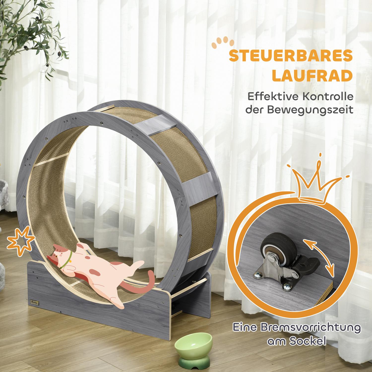 Cat Motionscykel med broms & skrapbräda, grå