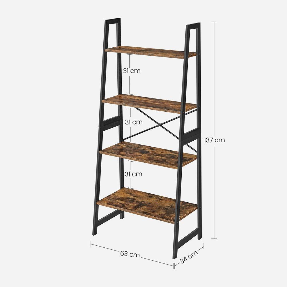 Elegant 4-lags stigehylle med bambusramme