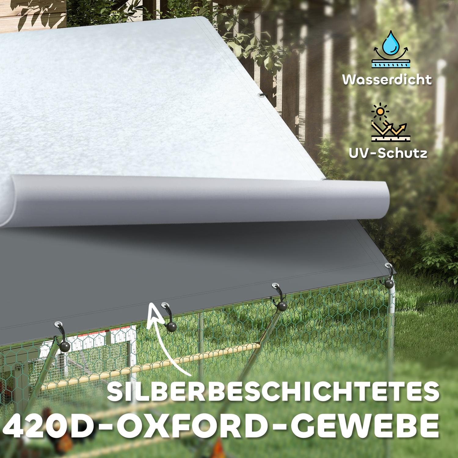 Chicken Coop stålkapsling, 300x200x195 cm, UV-överdrag