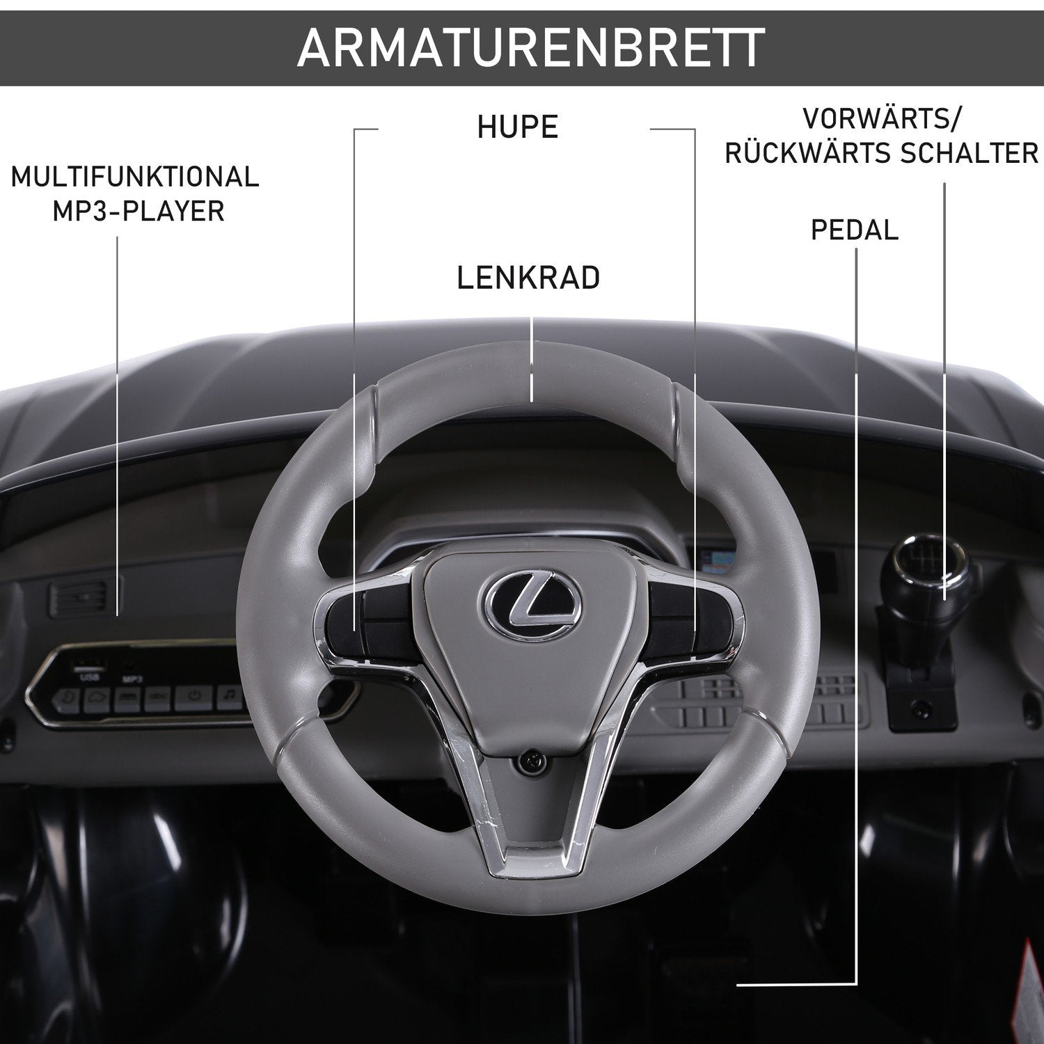 Barnebil Barnebil Den offisielt lisensierte Kjøre Lexus Lc500 i 3-6 år Elbil med 2,4G fjernkontroll Mp3/Usb Light Music