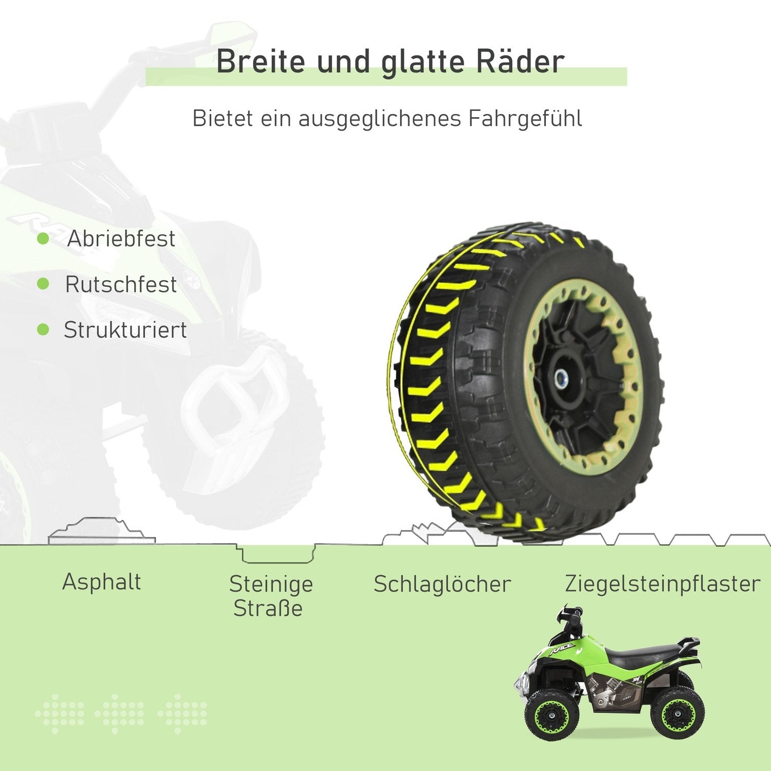 Barnekjørebil Pedalbil med føtter glidende Barnebil Barnekjøretøy For 18-36 måneder Lett Musikk Plast Stål Grønn 67,5 X 38 X 44 Cm