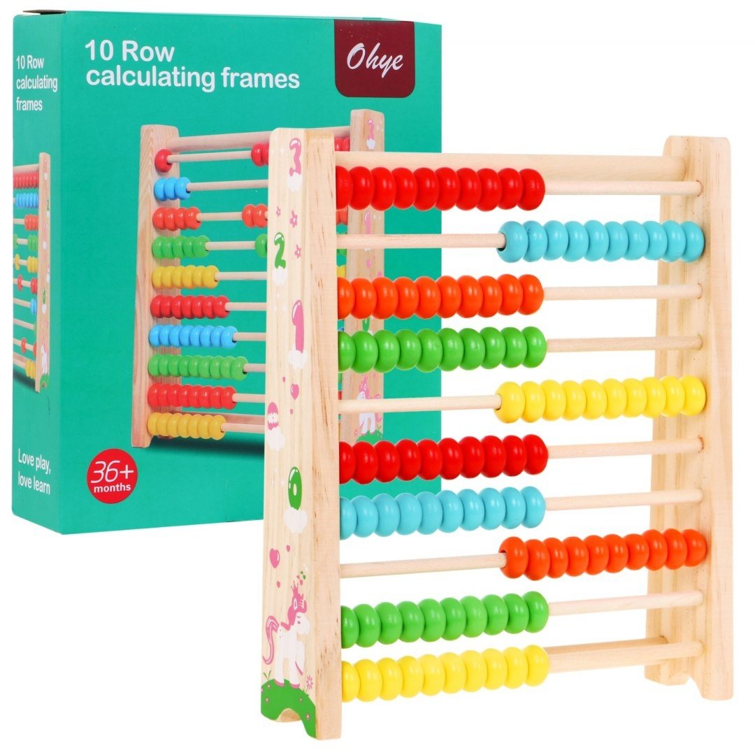 Colorful Wooden Abacus - Pedagogisk leke for barn 3+