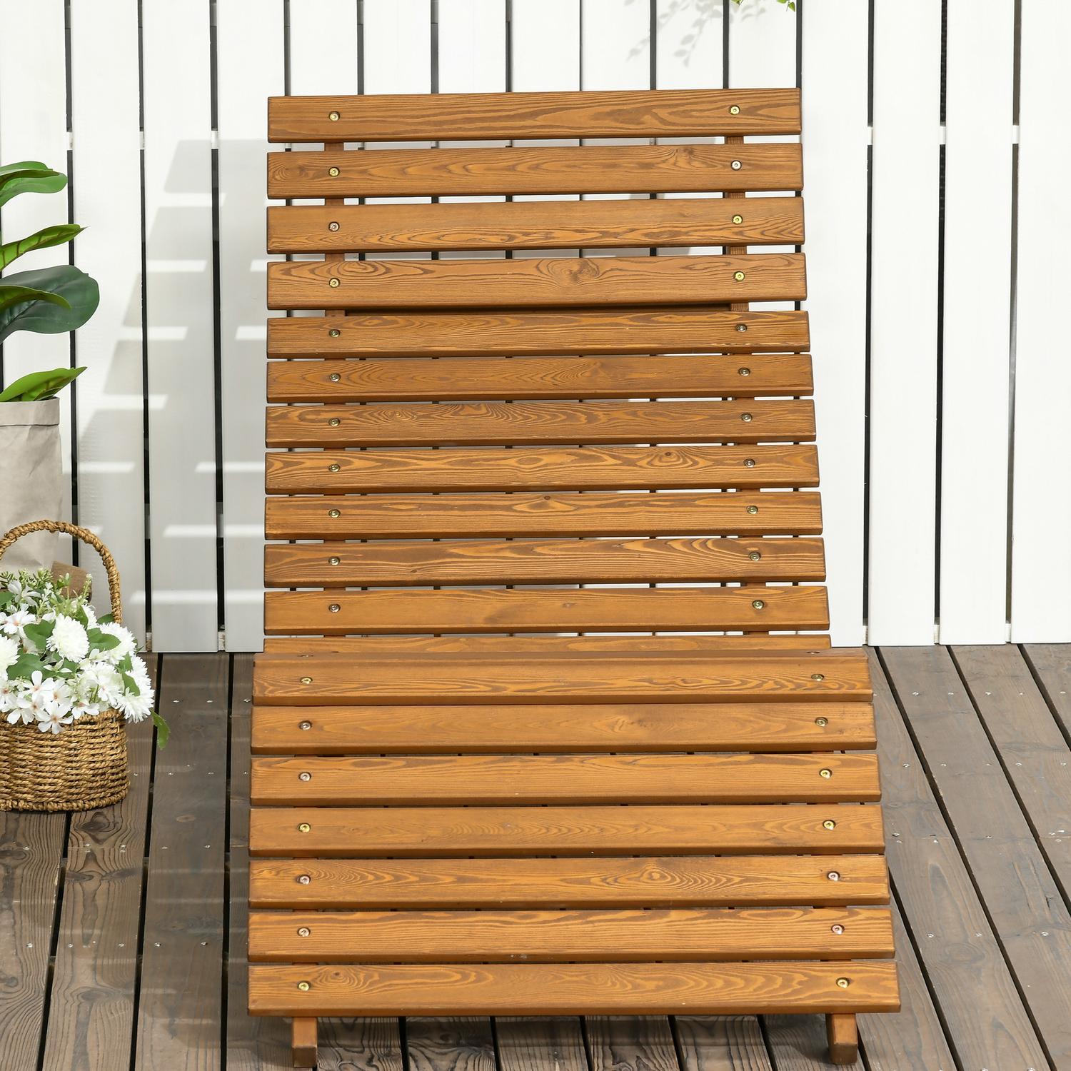 Dekkstol, fluktstol, hagestol, slappe stol for basseng, balkong, opptil 120 kg, heltre, teak, 66X170X77Cm