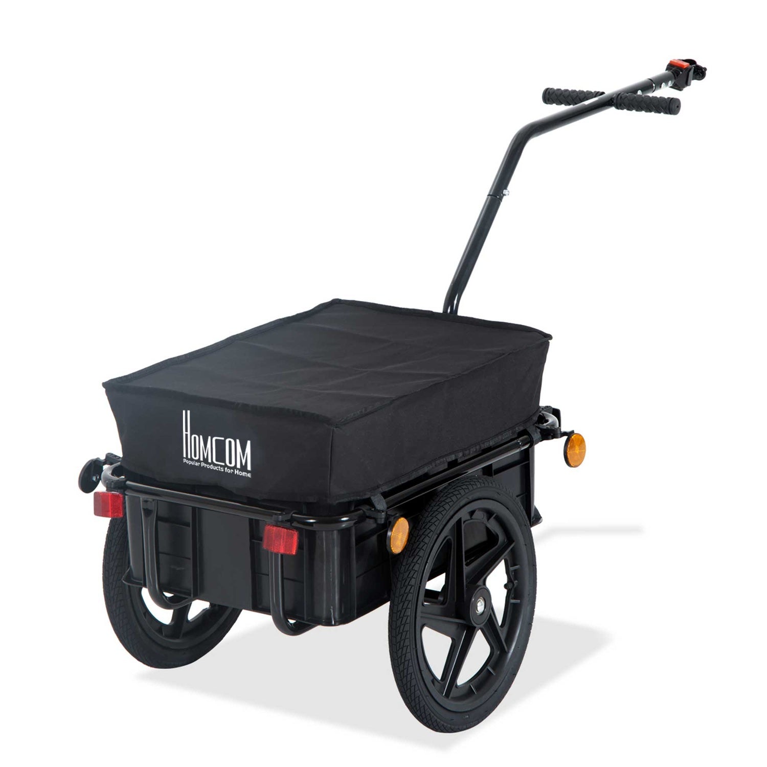 Cykellastvagn, 40 kg kapacitet, stål & Oxford-tyg