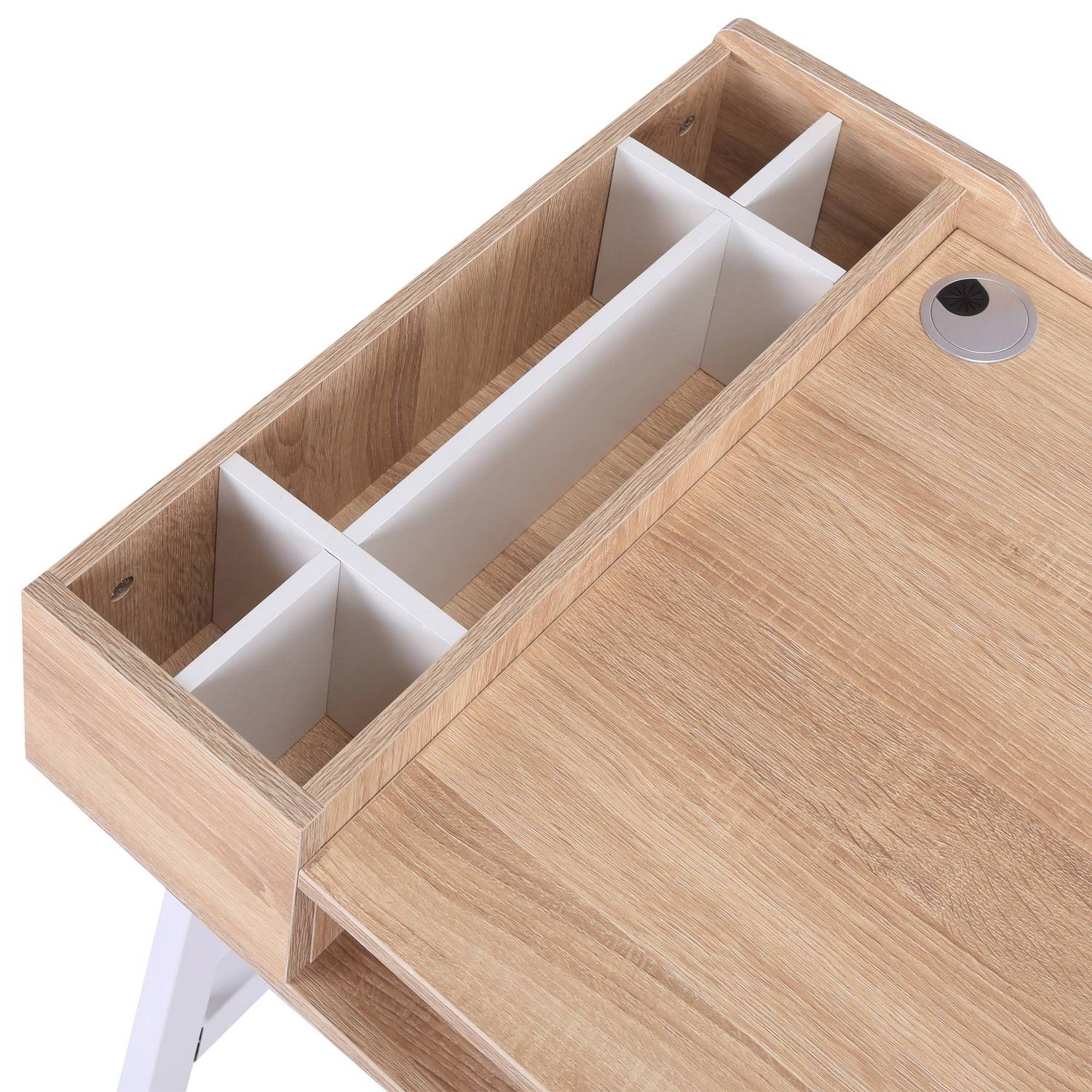 Datorbord med bred topp och förvaringsfack