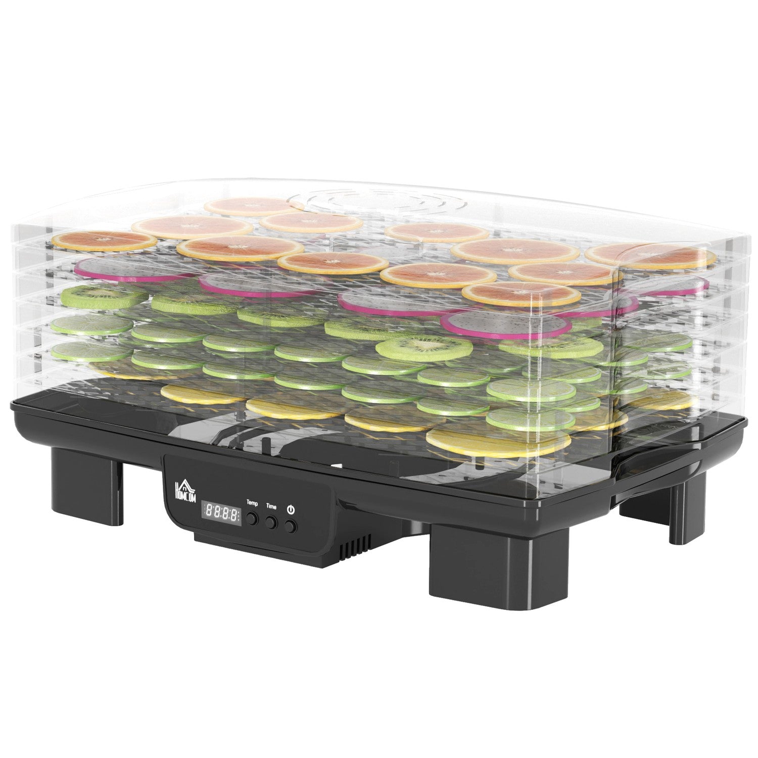 Dehydrator, 550W, 6-fack justerbart ställ, 40-70°C timer
