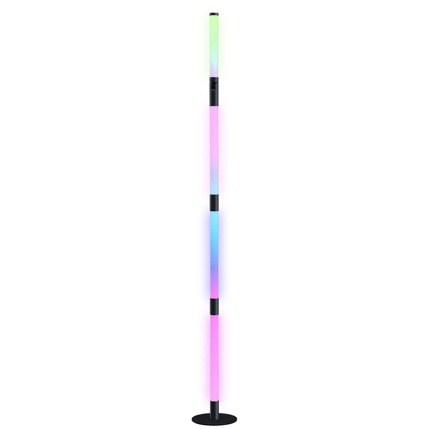 Dimbar LED-golvlampa med fjärrkontroll & app, mörkgrå