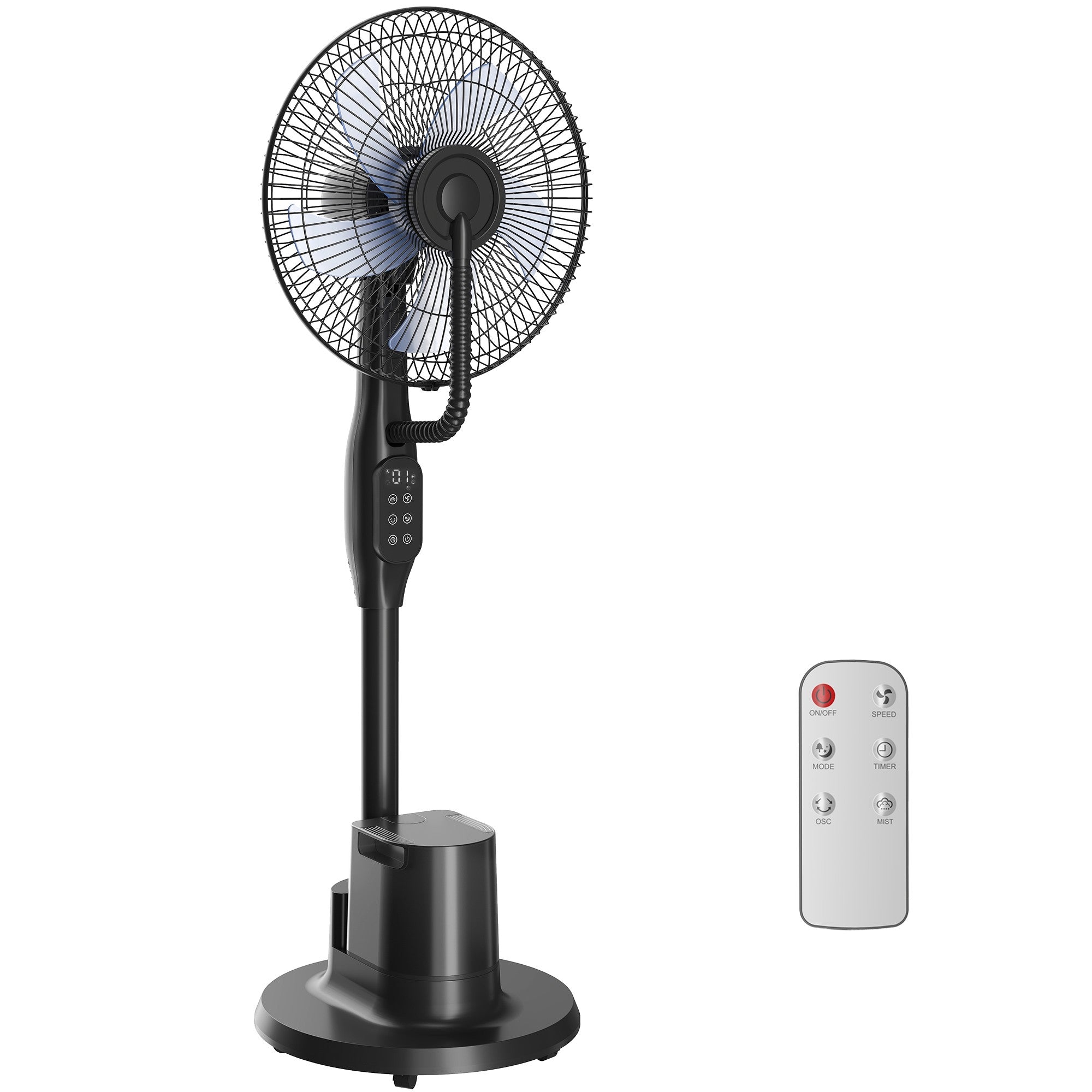 Dimningsfläkt, 70° oscillation, 3 hastigheter, 3,5 liters tank