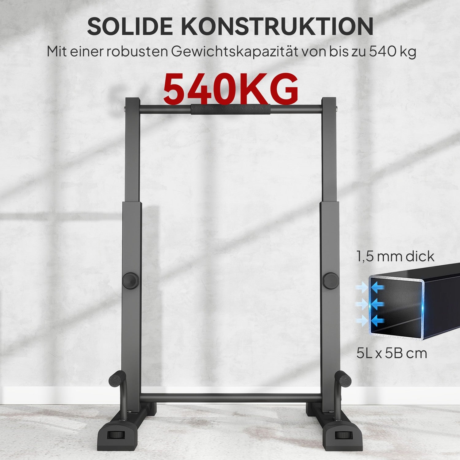 Dip Station – 540 kg kapacitet, justerbar höjd Fitness Bars