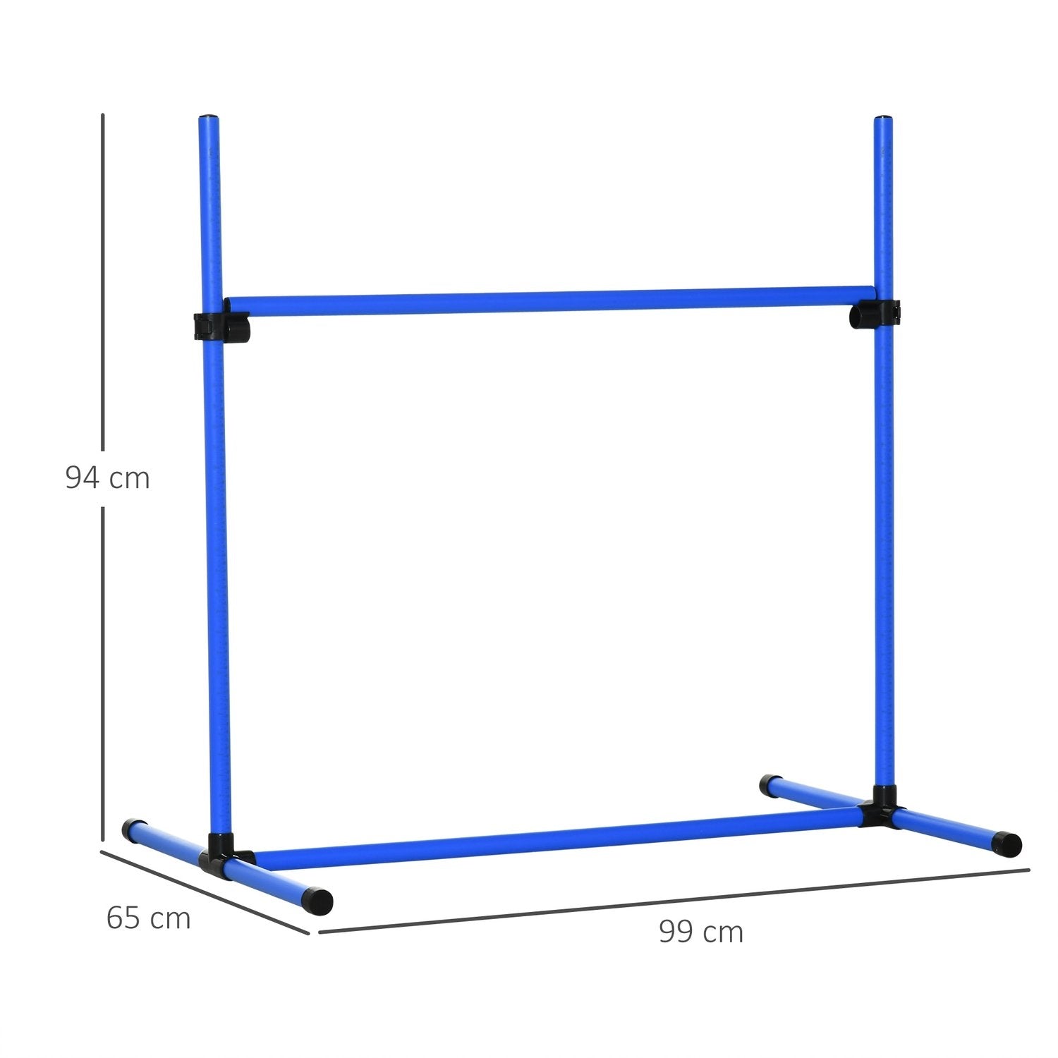 Agility Häckset Slalomstänger Hundträningsset 4 X Häck, Plast, Blå, 99X65X94Cm