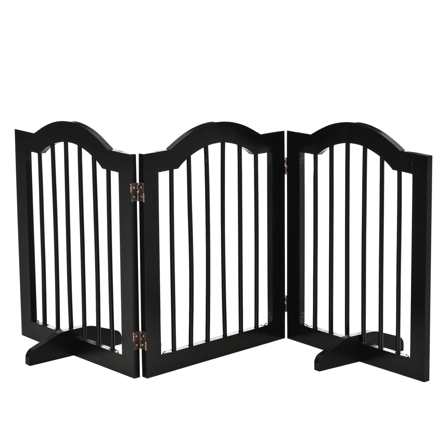 Dog Barrier Gate – Vikbar & Stabil, MDF, Svart 154,5X61Cm