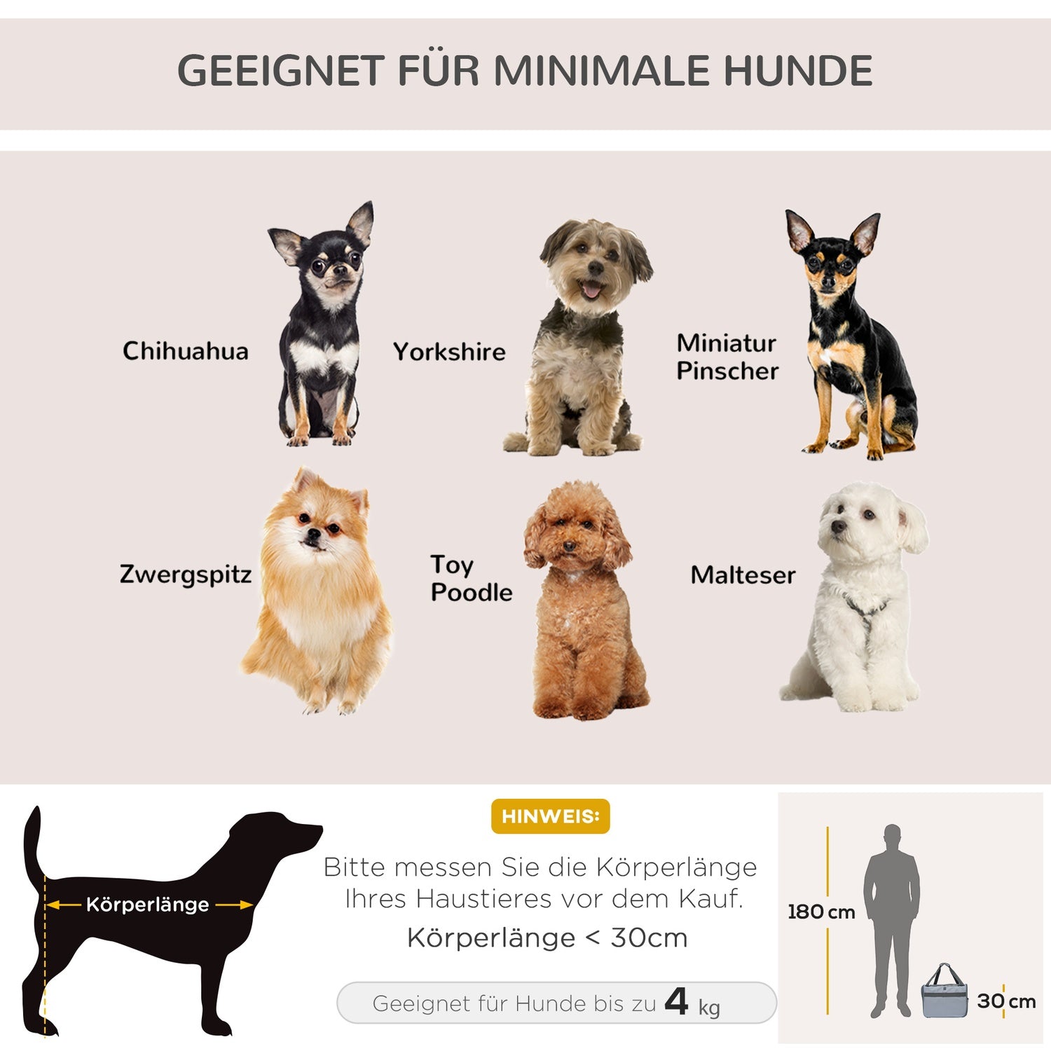 Dog Crate – Portabel Oxford Transportväska, Grå, 41x34x30 Cm