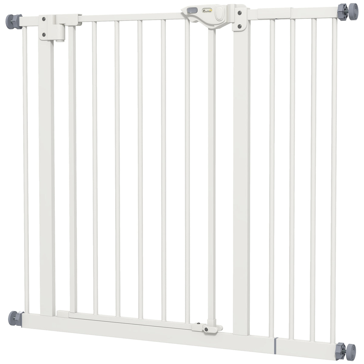 Sikkerhetsgrind for hund – utvidbar metall, uten boring, 74-94 cm