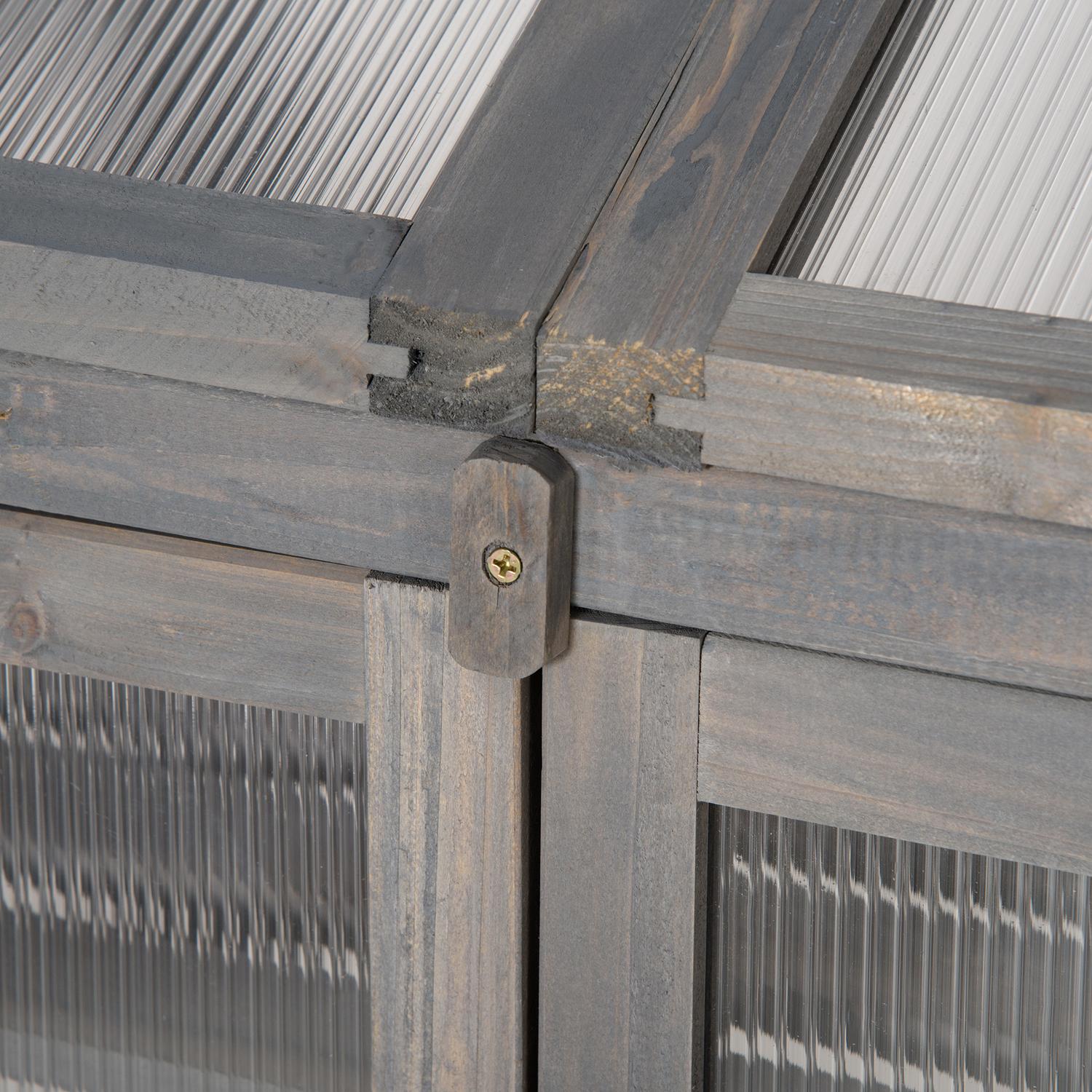 Drivhus med kall ram, 3 hyllor, vintersäker