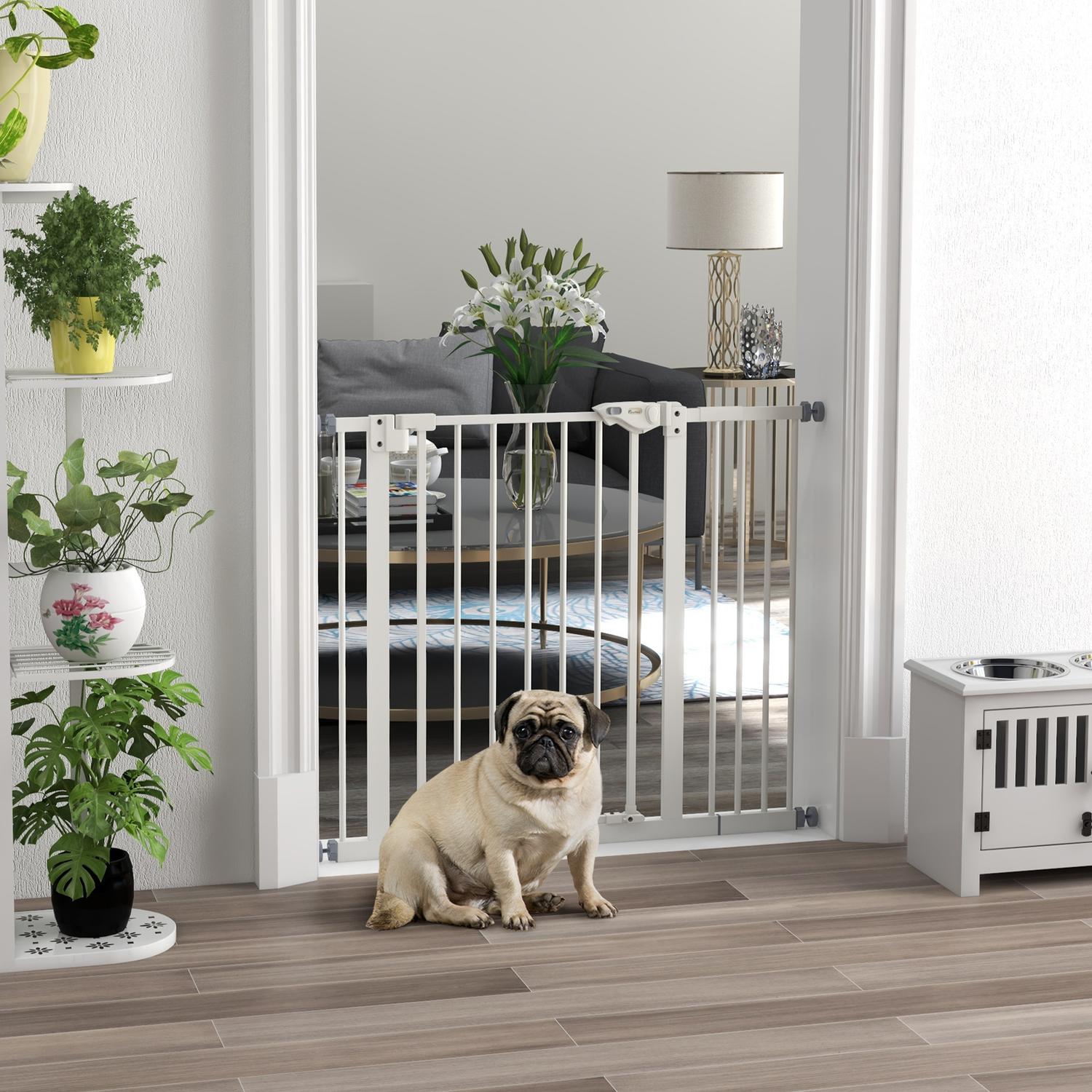 Dog Safety Gate – Expanderbar metall, No-Drill, 74-94 cm