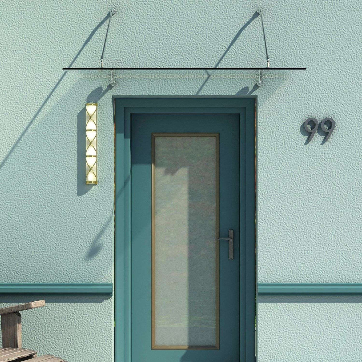 Dørtak i herdet glass – 304 rustfritt stål, flere størrelser