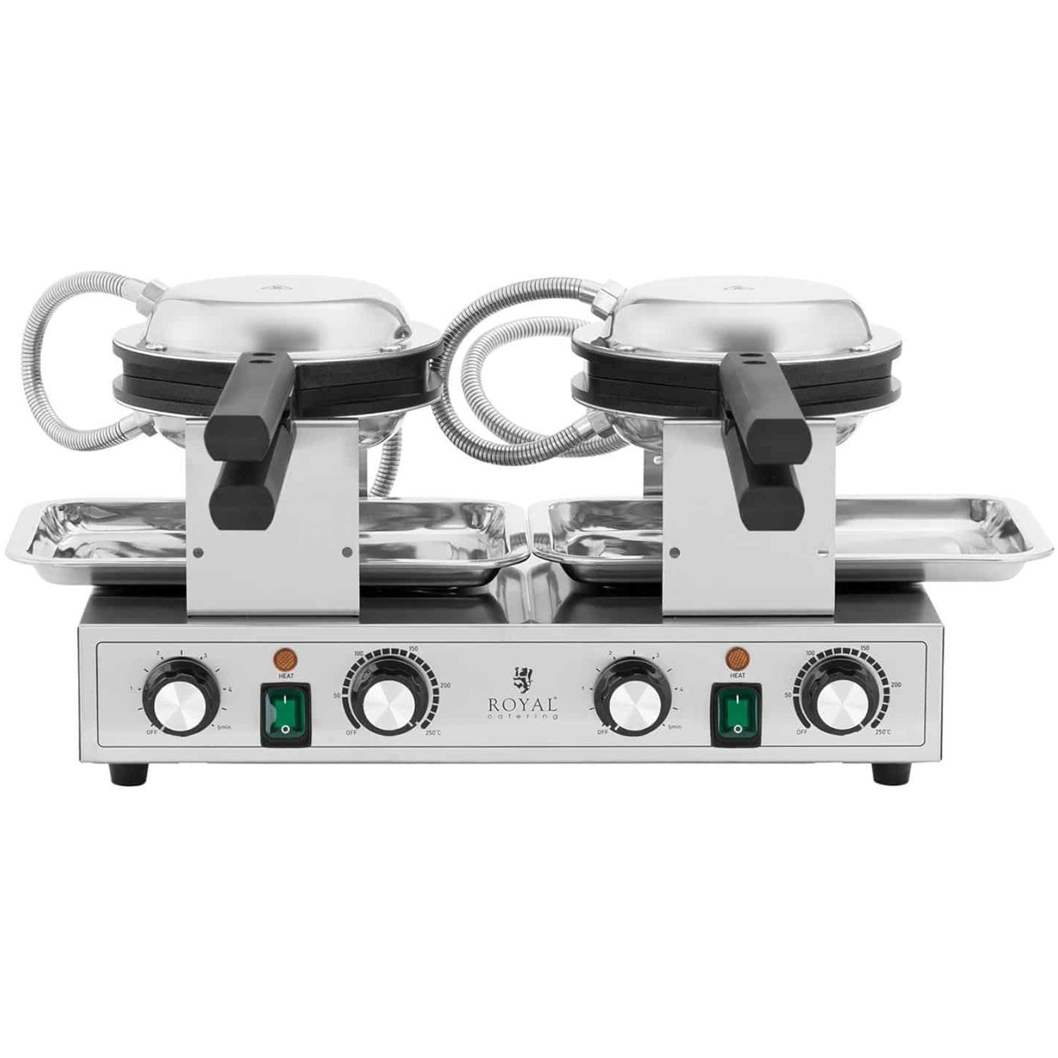 Dubbel bubbelvåffelmaskin TEFLON 2 x 1400 W