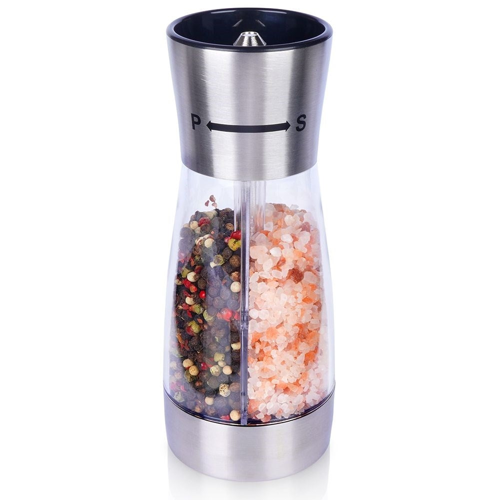 Dubbel handkvarn för peppar/salt - Justerbar och elegant