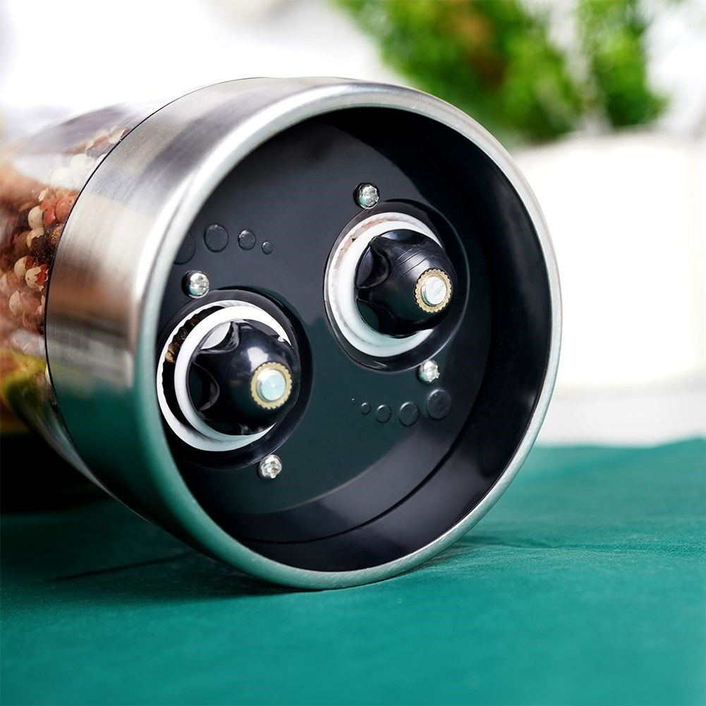 Dubbel handkvarn för peppar/salt - Justerbar och elegant