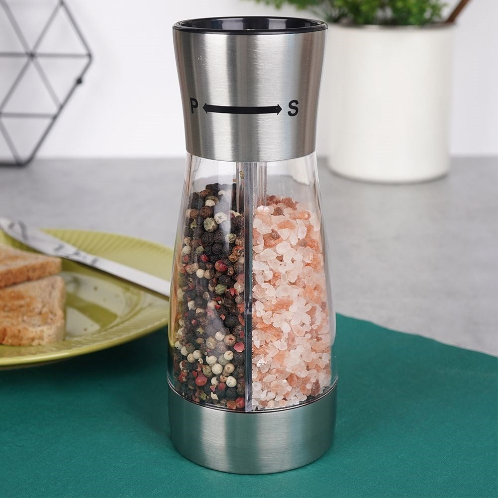 Dubbel handkvarn för peppar/salt - Justerbar och elegant