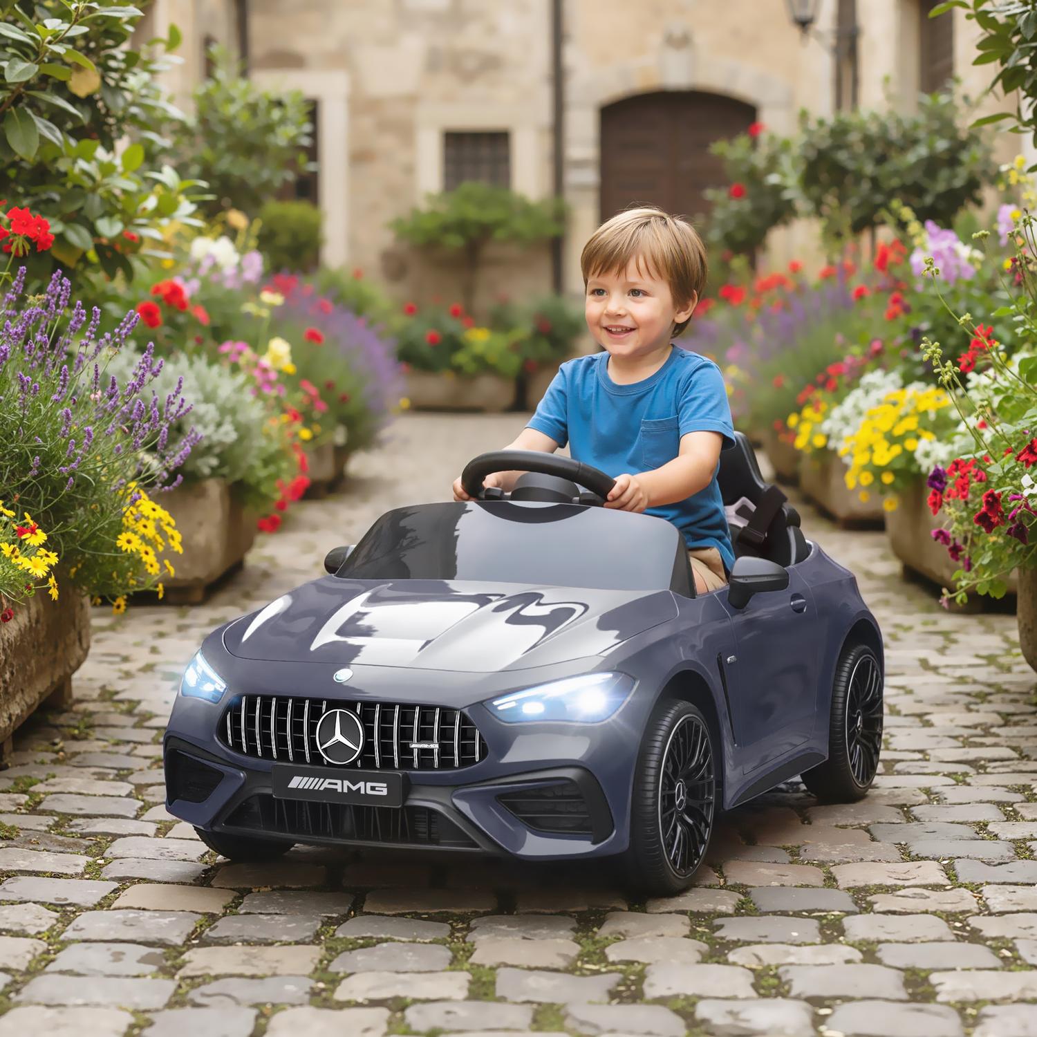 Elbil för barn, Mercedes-design, 12V, fjärrkontroll